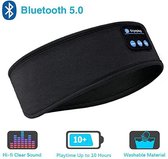 Thewooshop - Slaapmasker Bluetooth - Hoofdband - Slaap Koptelefoon Draadloos - Zweetband Hoofd - Oplaadbaar via Usb C - Zwart