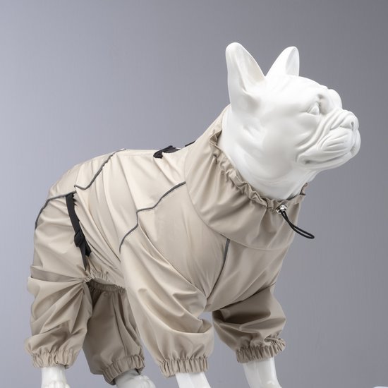 Lindo Dogs - Imperméable Chiens - Manteau pour chien - Vêtements pour chiens - Imperméable pour chiens - Imperméable - Poncho - Quattro Sirius - Beige - Taille 6