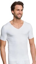 Schiesser - Maat S - heren T-Shirt 2-Pack - 95/5 - Biologisch katoen - Wit