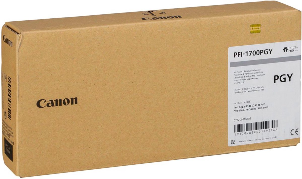 Canon - 0782C001 - PFI-1700PGY - Inktcartridge grijs