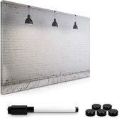 ARVA© Magneetbord Verlichte wand - whiteboard 60x40cm wereldkaart - magneten + marker + markeerstift houder