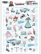 Push-Out - Yvonne Creations - Back to the fifties - Small Elements A