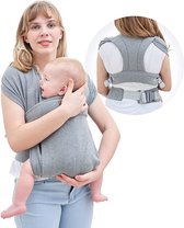 Draagzak, ergonomisch verstelbare en ademende draagzak in meerdere standen - multifunctionele, zachte comfortabele riemen voor pasgeborenen en baby's van 0 tot 15 kg