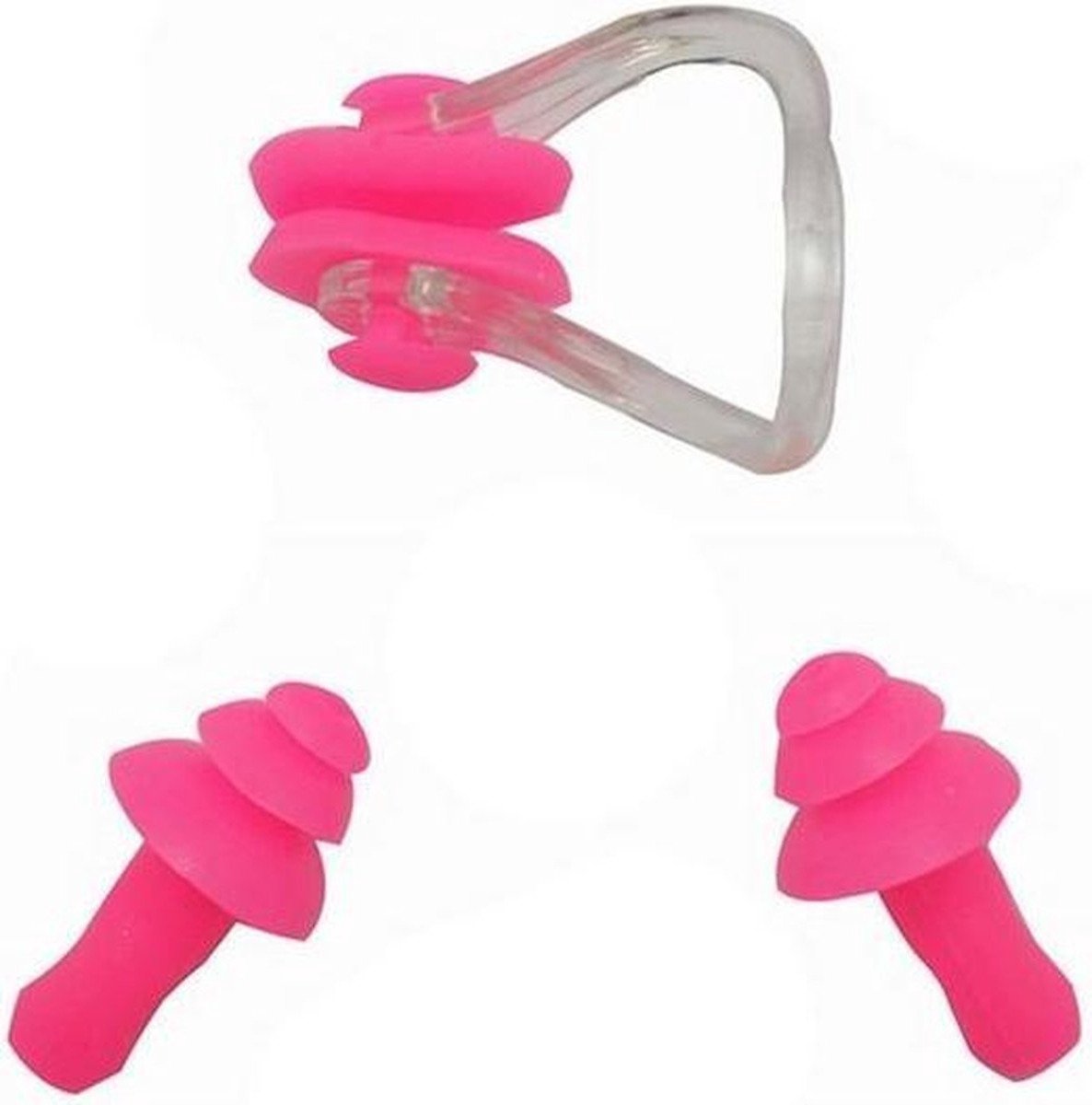 Goedkoopste Roze_One-Size_Zwemoordoppen_met_Neusklem