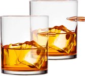 Student Company Whisky Glas - Set cadeau - Bullet - 2 Verres - Verre Whiksey - Verres - Verres Bullet - Peakyblinders