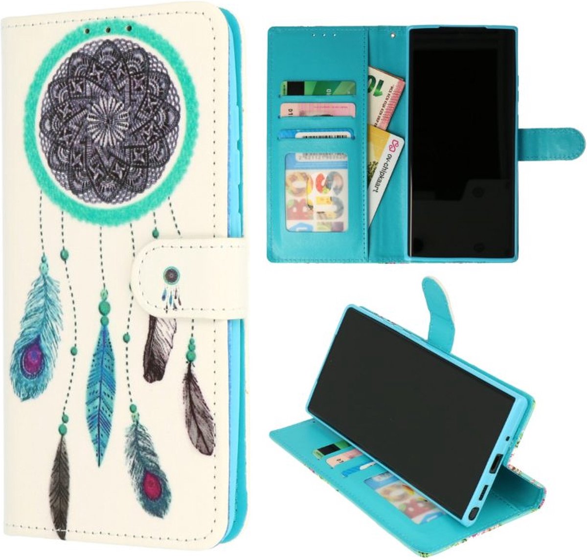 Cityhoesje – Bookcase – Geschikt voor Samsung S24 Plus-S25 PLUS – Print Droomvanger Wit