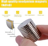 Neodymium magneten, kleine ronde magneten, sterke magneten, 20 x 2 mm, koelkast whiteboard kantoor krachtige magneet 20 stuks