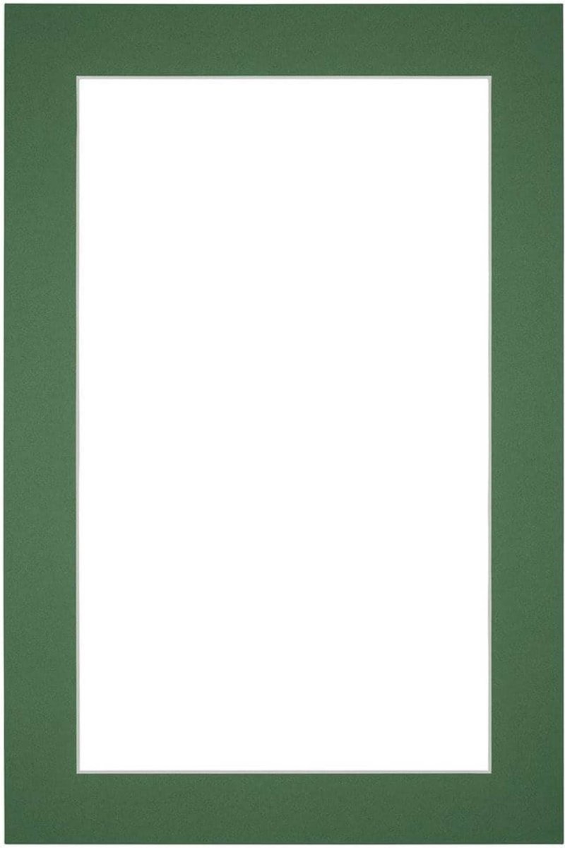 Passe-Partout Fotomaat 15x20 cm - Lijstmaat 20x30 cm - Groen Bos - Museumkarton - Fotolijst niet inbegrepen