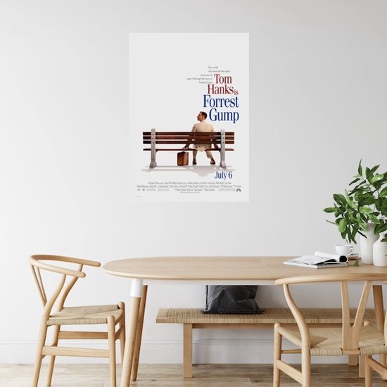 Poster- Tom Hanks is Forrest Gump, Originele Filmposter, Premium kwaliteit, Professioneel Fotopapier