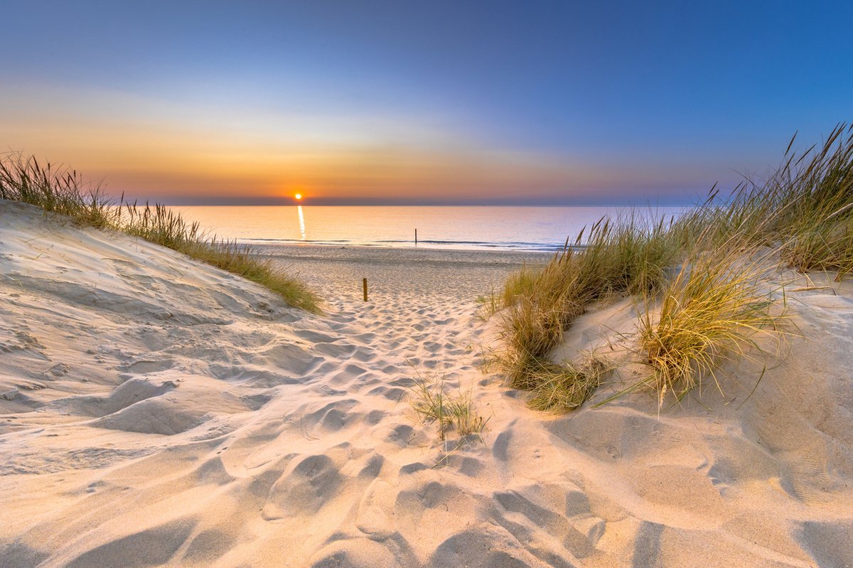 karo-art Poster- Zomer in Zeeland, Noordzee, Premium Print Multikleur