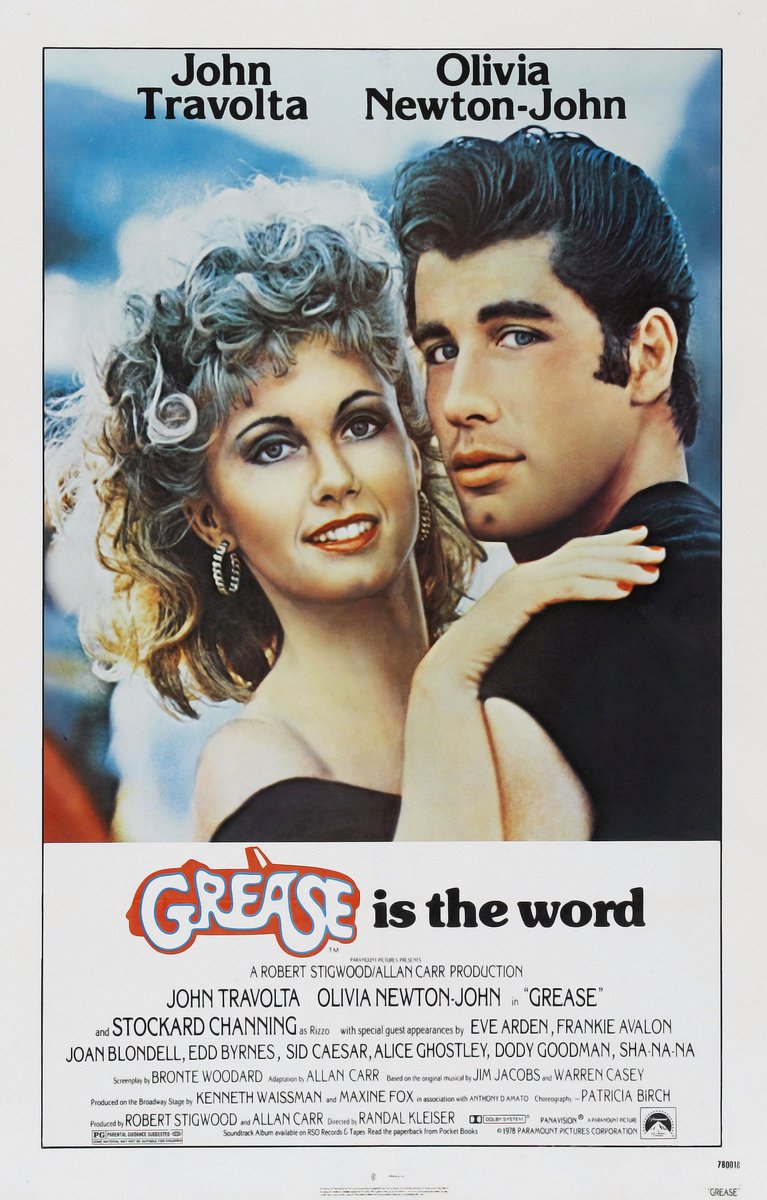 karo-art Poster - Grease, 1978, Originele Filmposter,Premium Print, stevig verpakt in kartonnen rolkoker Multikleur