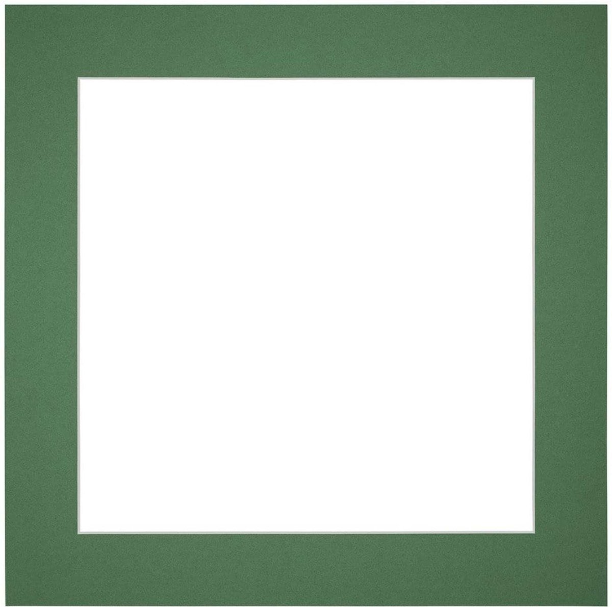 Passe-Partout Fotomaat 15x15 cm - Lijstmaat 25x25 cm - Groen Bos - Museumkarton - Fotolijst niet inbegrepen