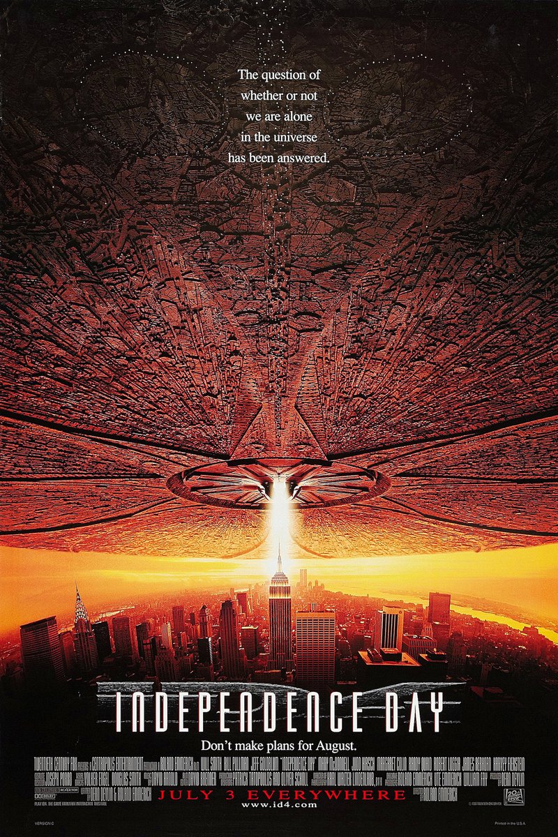 karo-art Poster - Independence Day, 1996, Originele Filmposter, Premium Print, Professioneel Fotopapier Multikleur