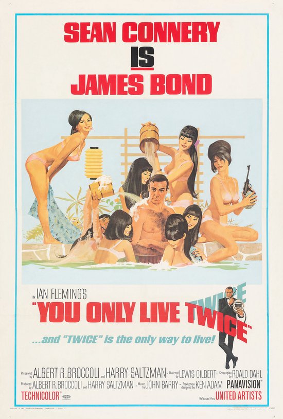 Poster -James Bond - You only live twice, Originele Filmposter, Premium Print, Professioneel Fotopapier