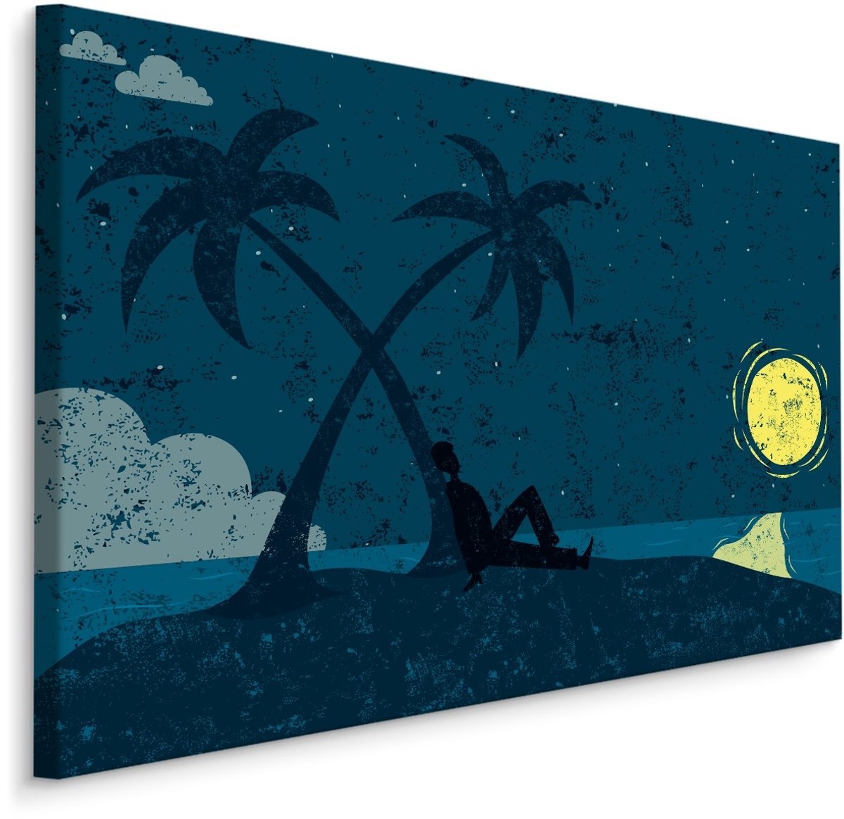 karo-art Schilderij - Op een Onbewoond Eiland, Premium Print Multikleur