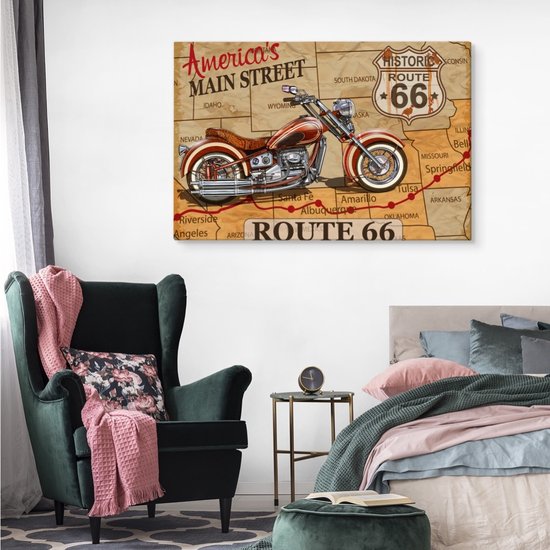 Peinture - Route66, America's Mainstreet, Impression Premium