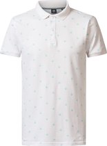 Petrol Industries - Heren All-over Print Polo Biloxi Beach - Wit - Maat XL