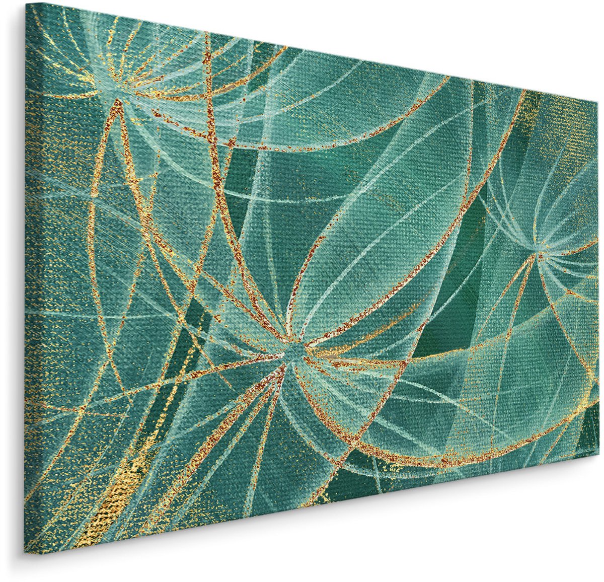 karo-art Schilderij - Abstracte paardenbloem, groen, 4 maten, wanddecoratie Multikleur