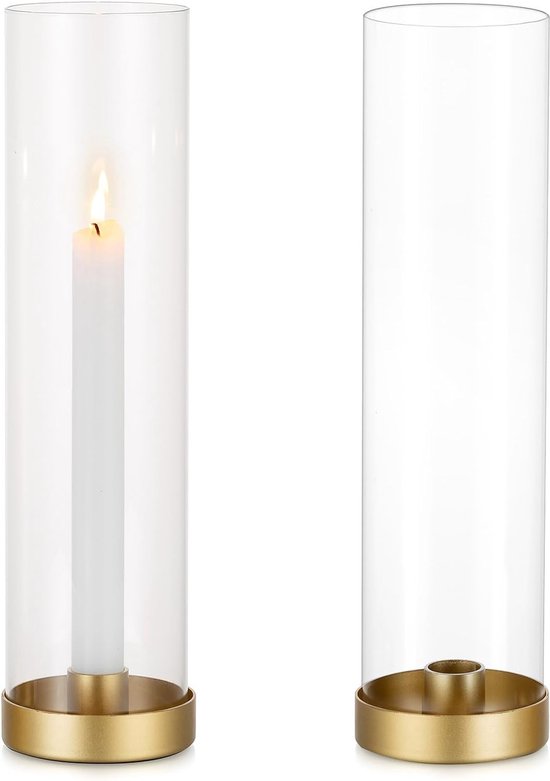 NKlaus 12x Kaarshouder Messing Kaarshouder Goud Dunne Altaar Kaarsen Tot 6,7mm Bruiloft 6731