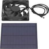 Ventilator op Zonnenenergie - Ventilatie met Zonnepanelen Compleet Pakket - Compact - Zwart