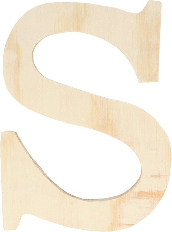 Artemio houten letter S 11.5 cm