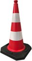 ECD Germany 6 Verkeerskegels 51 Cm, Rood En Wit, Verkeerskegel Met Zware Voet