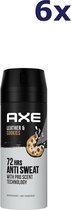 AXE Deo Spray 72H Dry - Cuir & Cookies - 6 x 150 ml