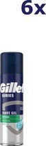 Gillette - Scheergel - Sensitive Gevoelige huid - 6 x 200 ML - Voordeelverpakking
