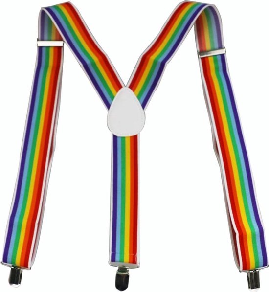 Finnacle - "Bretels - Unisex - Regenboog Carnaval Suspensers voor Festivals en Gay Pride"
