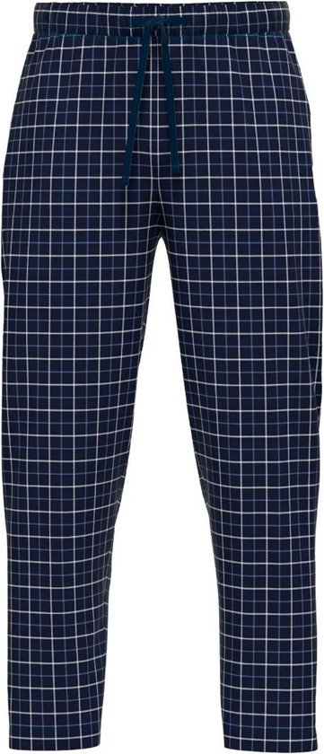WSLCN Katoenen pyjamabroek voor heren, nachtkleding met zakken, elastische taille - Grijs - Large