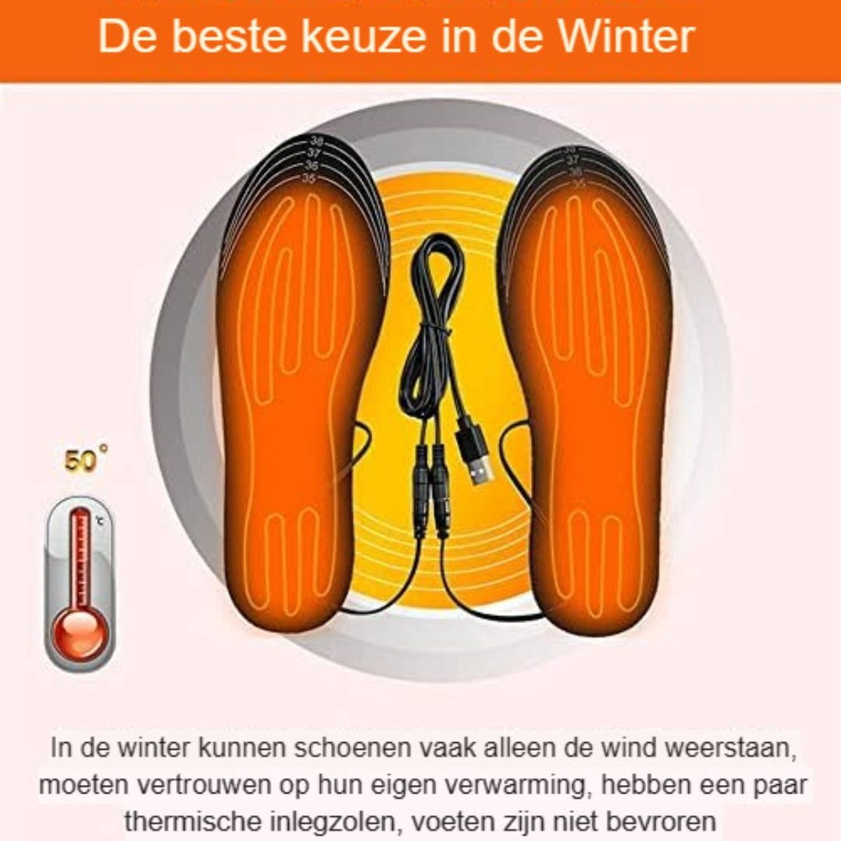 Elektrische verwarming, verwarming, binnenzool, opladen kan