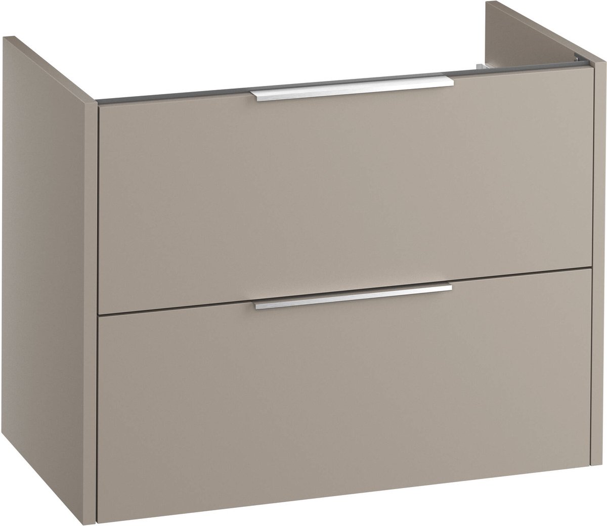 Saqu Lima Wastafel Onderkast 80x45x60 cm Mat Greige Badkamerkast Wastafelmeubel zonder Uitsparing