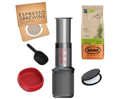 Aeropress GO Coffee Maker + E&B LAB RVS filter 150 micron + Bristot BIO100% koffie