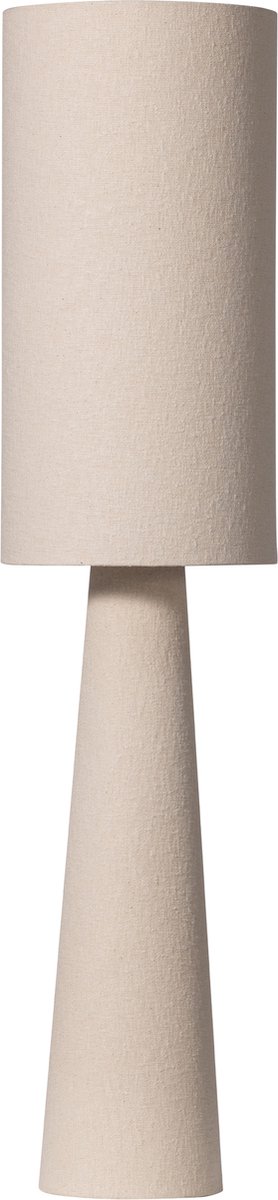 WOOOD Loft Vloerlamp - Metaal/Bouclé - Naturel - 130xØ30 cm