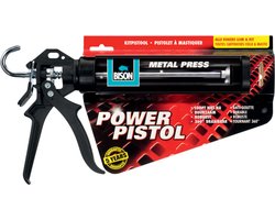 Bison Power Pistol - Koker pistool, anti-drip, duurzaam en robuust, aanpasbaar aan allerlei kokers, voor iedere klus in en om het huis, eenvoudig in gebruik