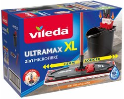 Vileda UltraMax XL - Complete set - Vlakke microvezelmop + emmer met pers