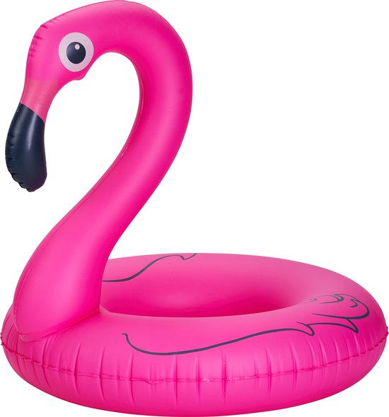 BRAMBLE Opblaasfiguur Flamingo Ride-on (105cm) - Opblaasbaar Waterspeelgoed/Opblaasdier - Sterk & duurzaam PVC - Zomer Strand & Zwembad voor Kinderen & Volwassenen - 