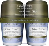 Sanoflore Déodorant Roll-On Bio Anti-Parfum 24H Cotton Set de 2 x 50 ml