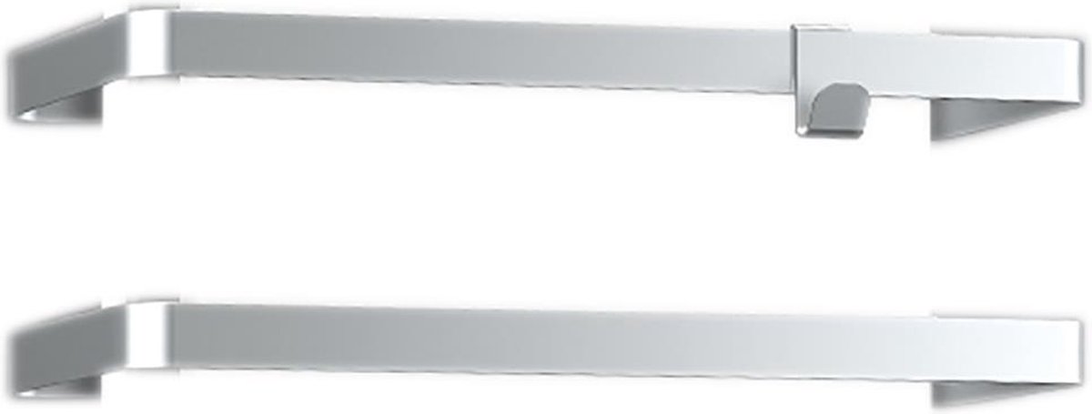 DRL Icon 2 aluminium handdoekbeugels en 1 haak, aluminium