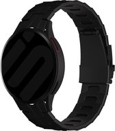 Strap-it Smartwatch bandje - Titanium 'Iron' band geschikt voor Samsung Galaxy Watch 6 / 6 Classic / Watch 5 / 5 Pro / Watch 4 / Watch 4 Classic - zwart