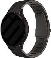 Strap-it Smartwatch bandje - Titanium 'Iron' band geschikt voor Samsung Galaxy Watch 6 / 6 Classic / Watch 5 / 5 Pro / Watch 4 / Watch 4 Classic - grafiet