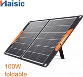 HAISIC HS -PV100W -2 Draagbaar zonnepaneel - Zonnepaneel - 100Watt - Black Bag - Opvouwbaar Zonnepaneel