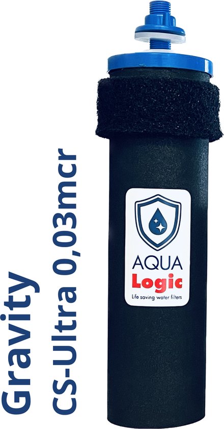 AQUA Logic Gravity Blue waterfilter onderdelen en verpakking