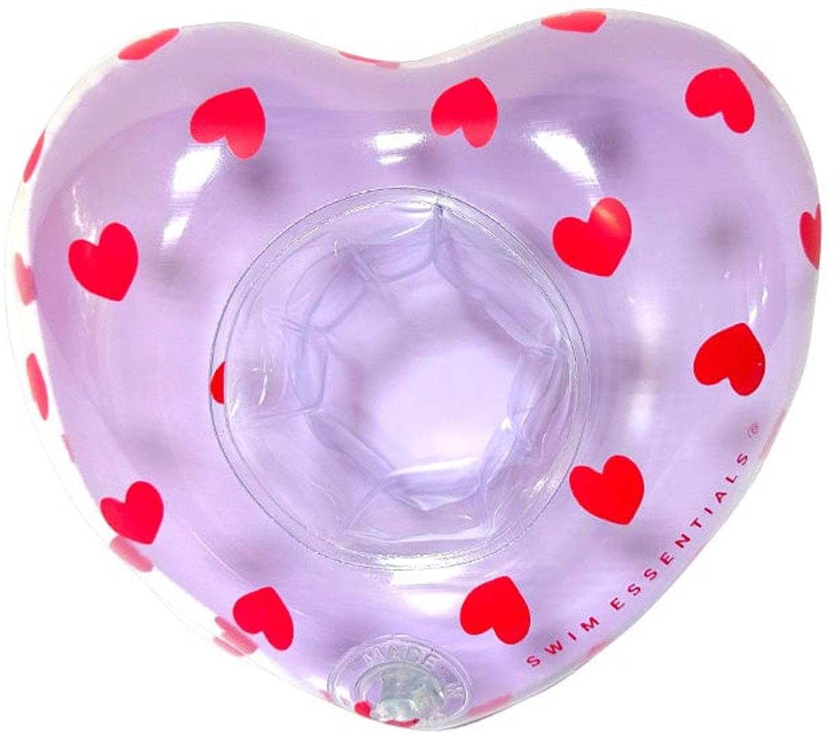 Swim Essentials Opblaasbare Bekerhouder - Zwembad Accessoires - Drankhouder Zwembad - Lila Hartjes