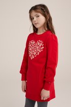 WE Fashion Meisjes sweaterjurk met dessin