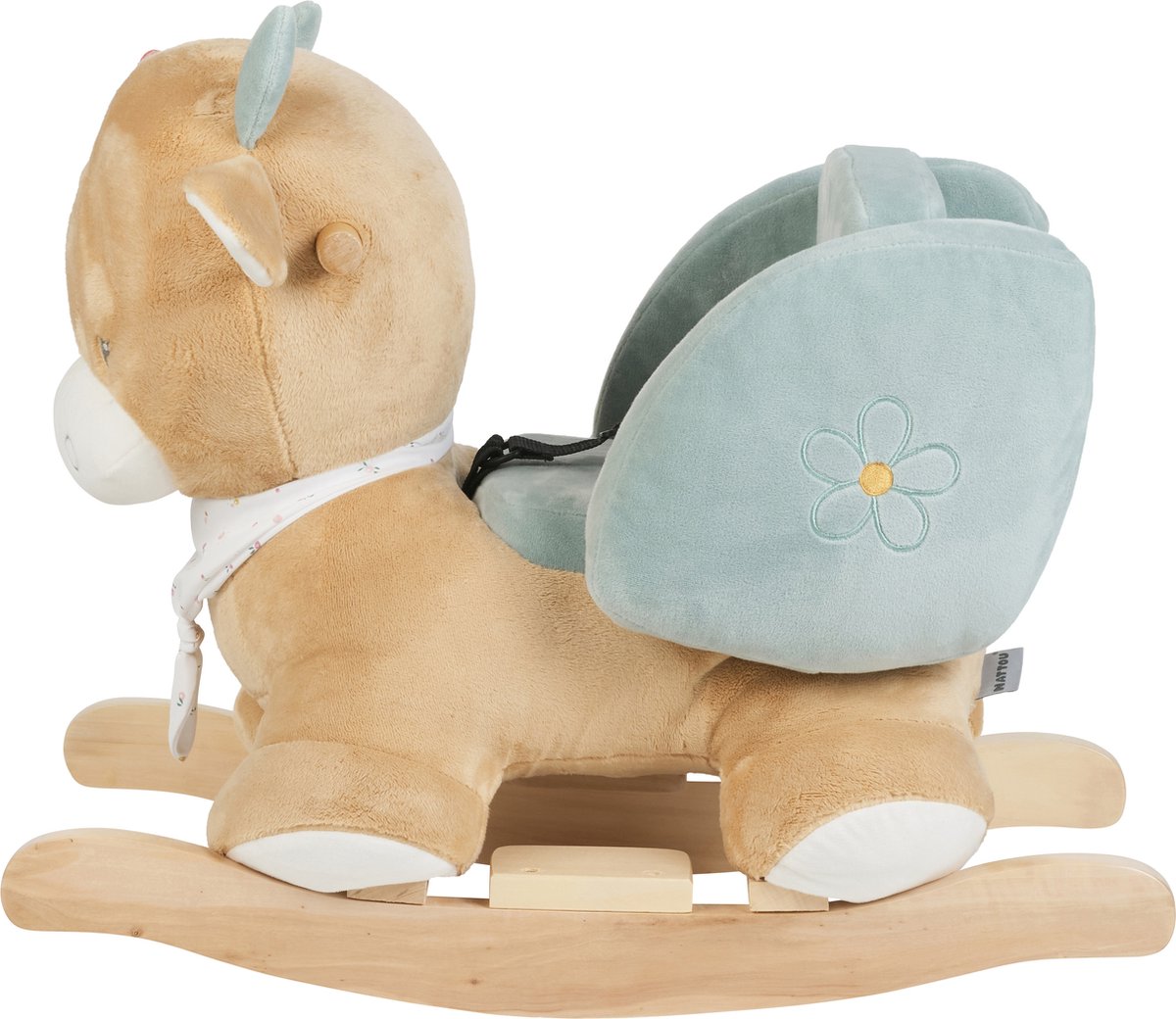 Nattou Koe Mila - Schommelpaard - Hobbelpaard - 60x30x45 cm - Donker Warm Beige — afbeelding 2