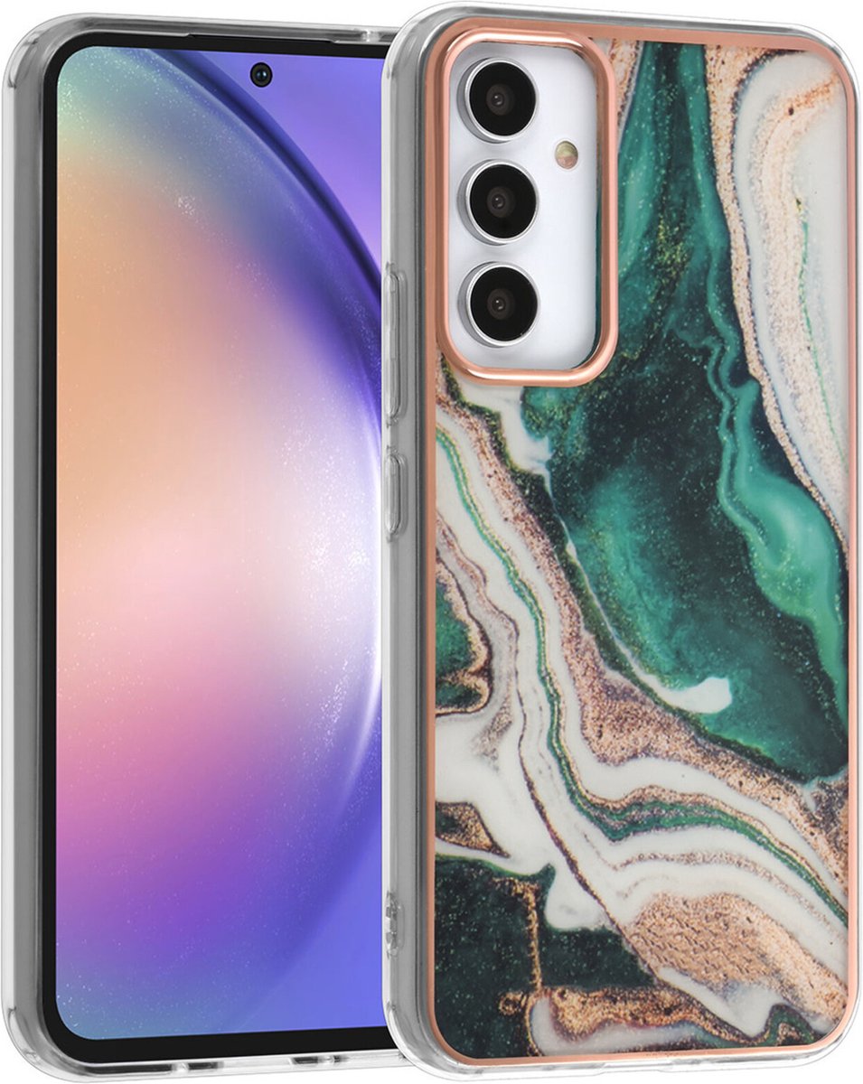 UNIQ - Galaxy A54 5G - TPU Backcover – Marmer Groen