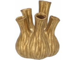 Aglio  Tulpenvaas   Goud  Daan Kromhout  13x16 cm (klein) Vaas Goud  Bloemenvaas  Vaas voor Tulpen  Bloemenvaas