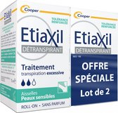 Etiaxil Oksels Antitranspiratiemiddel Gevoelige Huid Roll-On Set van 2 x 15 ml