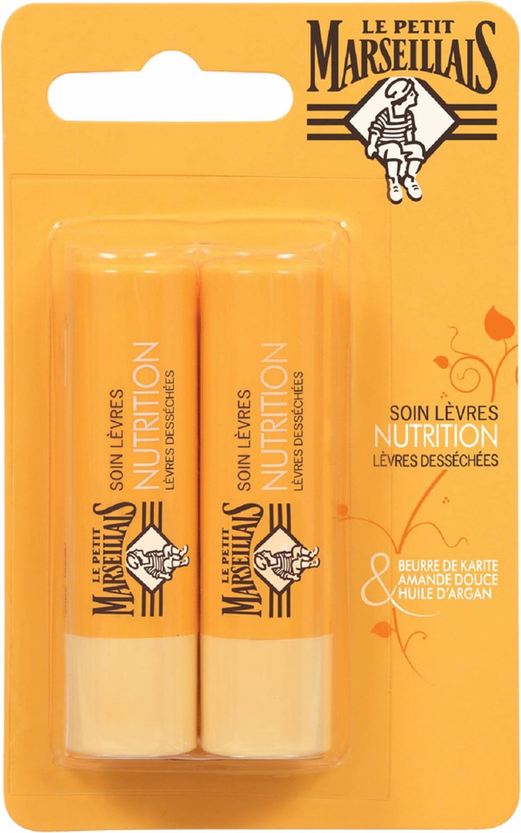 Le Petit Marseillais Voedende Lipverzorging Set van 2 x 4,9 g